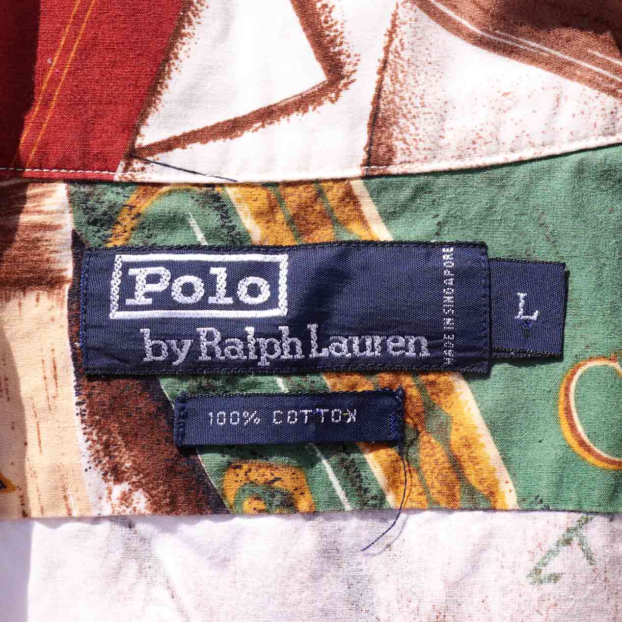POST JUNK / 90's POLO RALPH LAUREN “P TENNIS” Open Collar S/S 