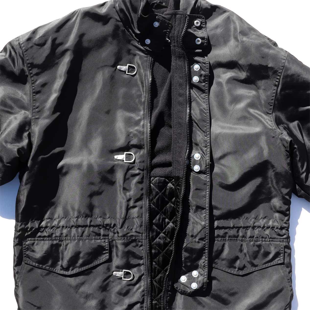 POST JUNK / 90's MARC NEW YORK Black Nylon Fireman Jacket [XL]