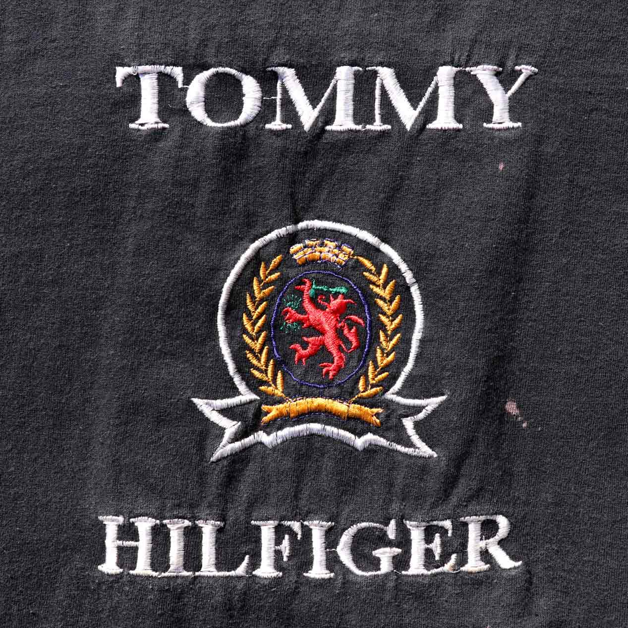 POST JUNK / 90's ブート TOMMY HILFIGER 刺繍ロゴ ワイドTシャツ [3XL]