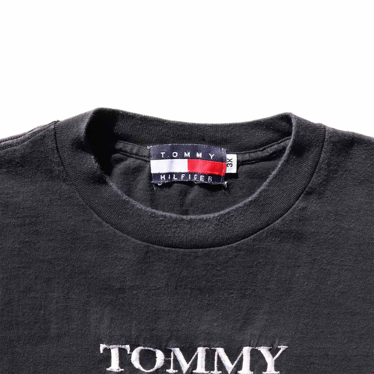 POST JUNK / 90's ブート TOMMY HILFIGER 刺繍ロゴ ワイドTシャツ [3XL]