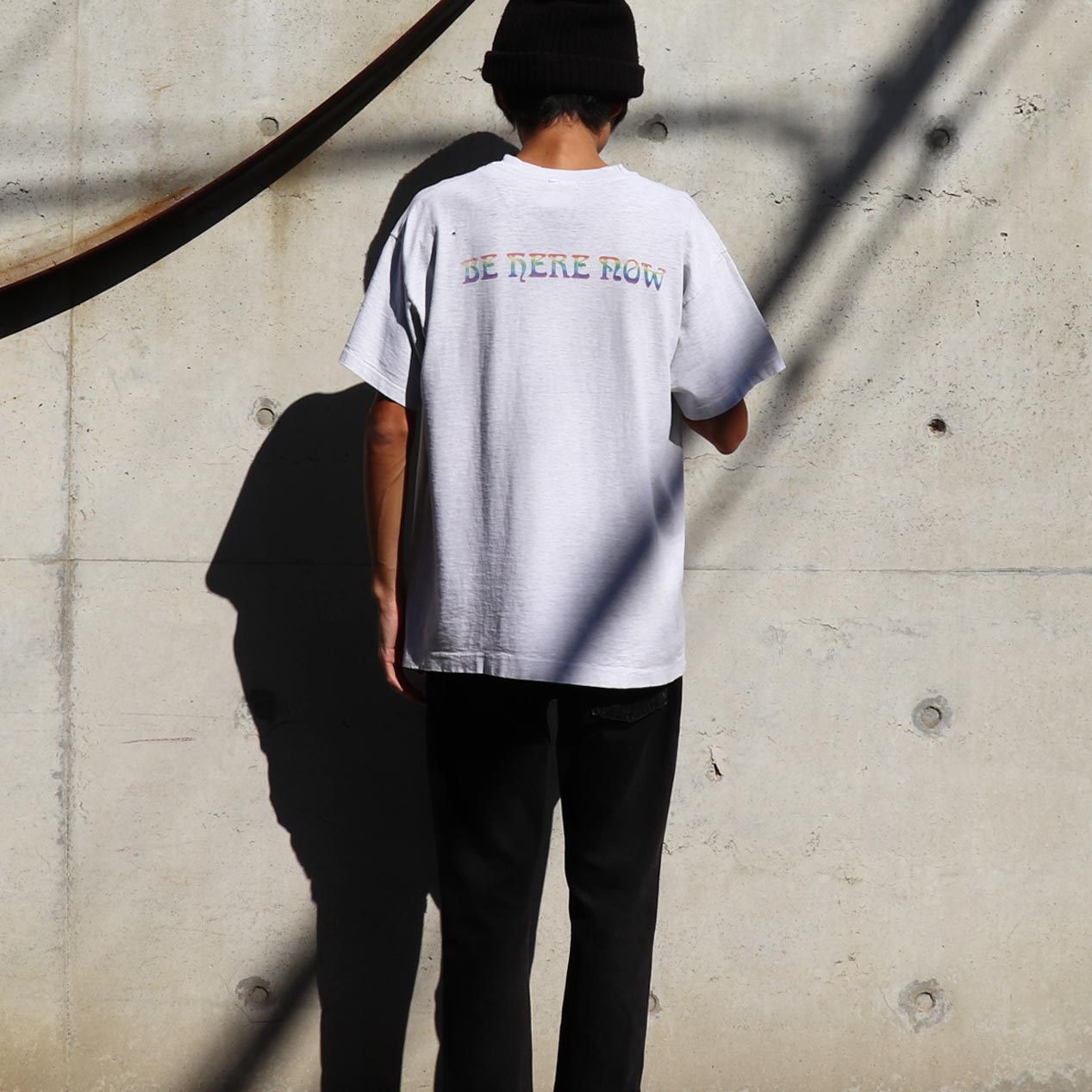 POST JUNK / 90's OASIS “BE HERE NOW” 杢グレー Tシャツ [L]