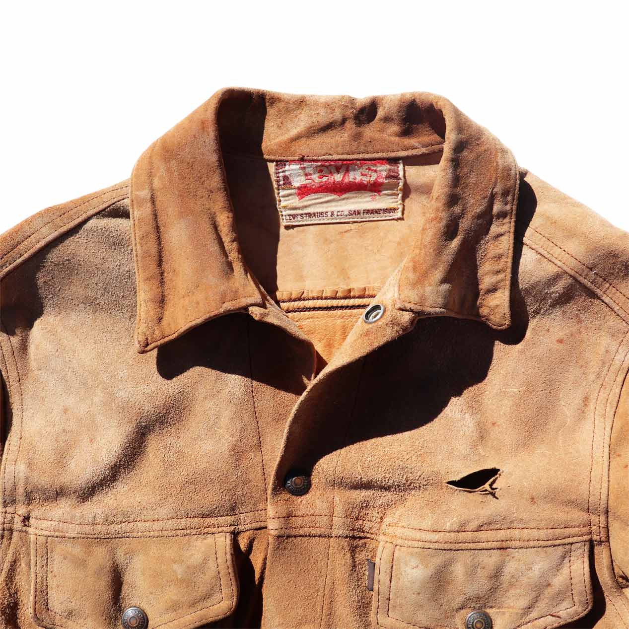 POST JUNK / 60's～ LEVI'S 70505 BIG-E Suede Leather Jacket [About 40]