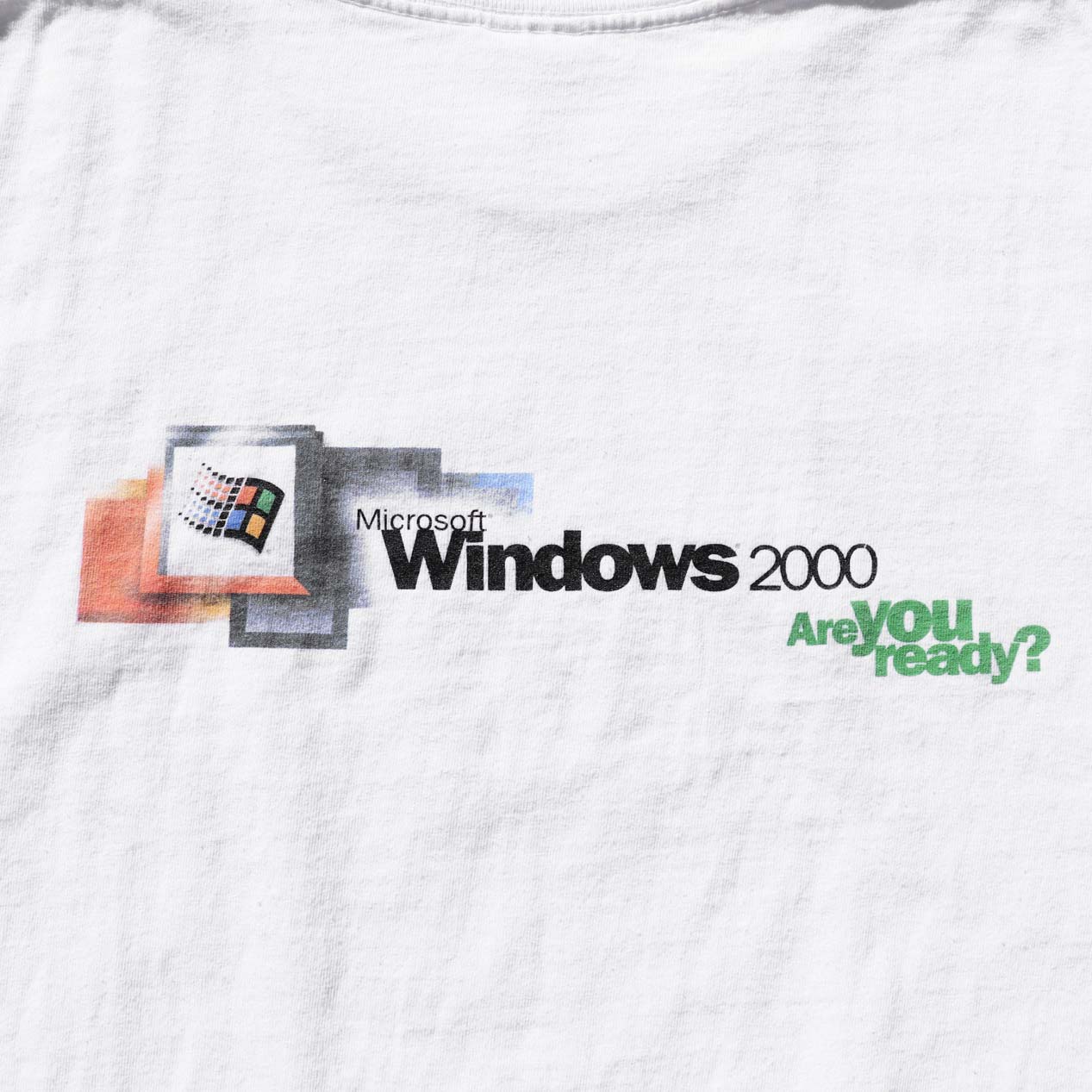 POST JUNK / 00's MICROSOFT WINDOWS 2000 “ARE YOU READY?” Tシャツ [XL]