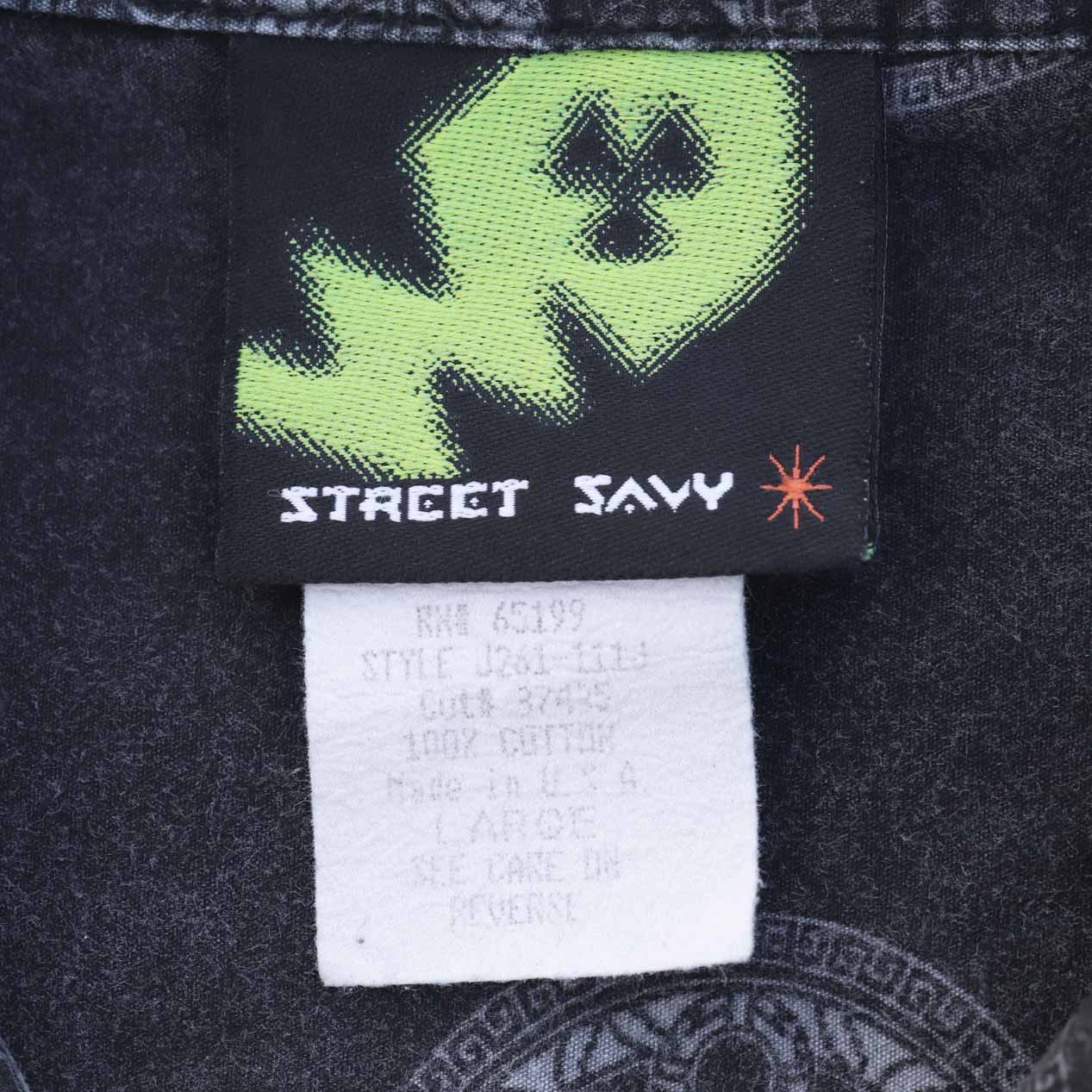 POST JUNK / 90's STREET SAVY USA製 コットン チャイナドラゴンシャツ [L]