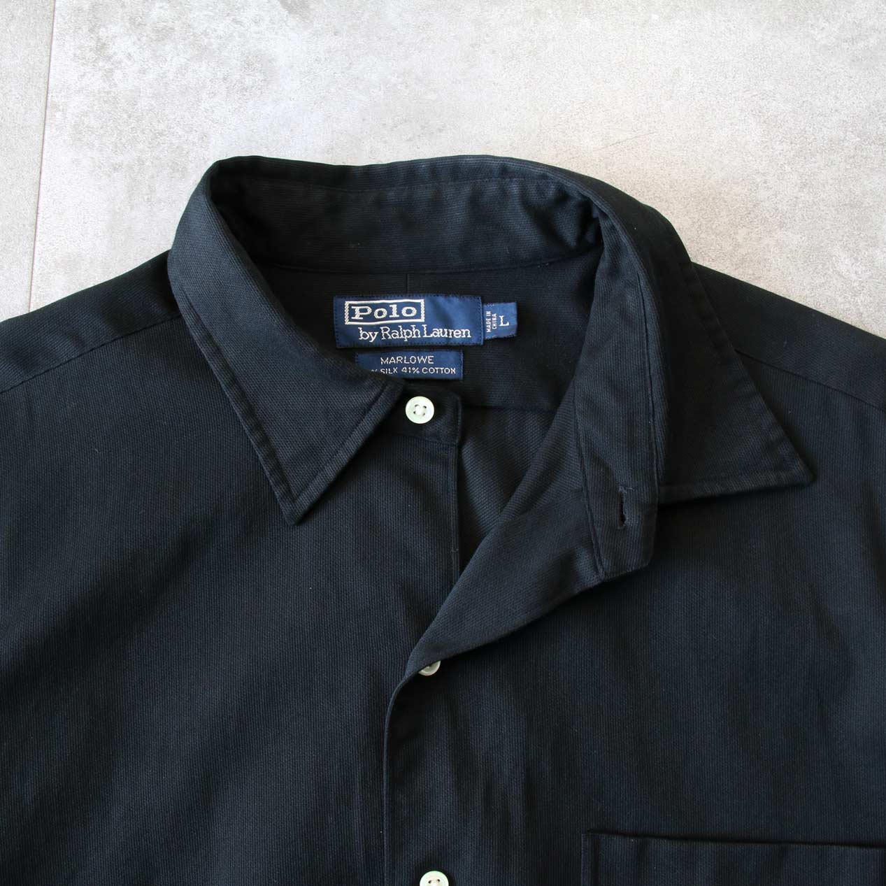 POST JUNK / 90's POLO RALPH LAUREN / MARLOWE “BLACK” Silk / Cotton