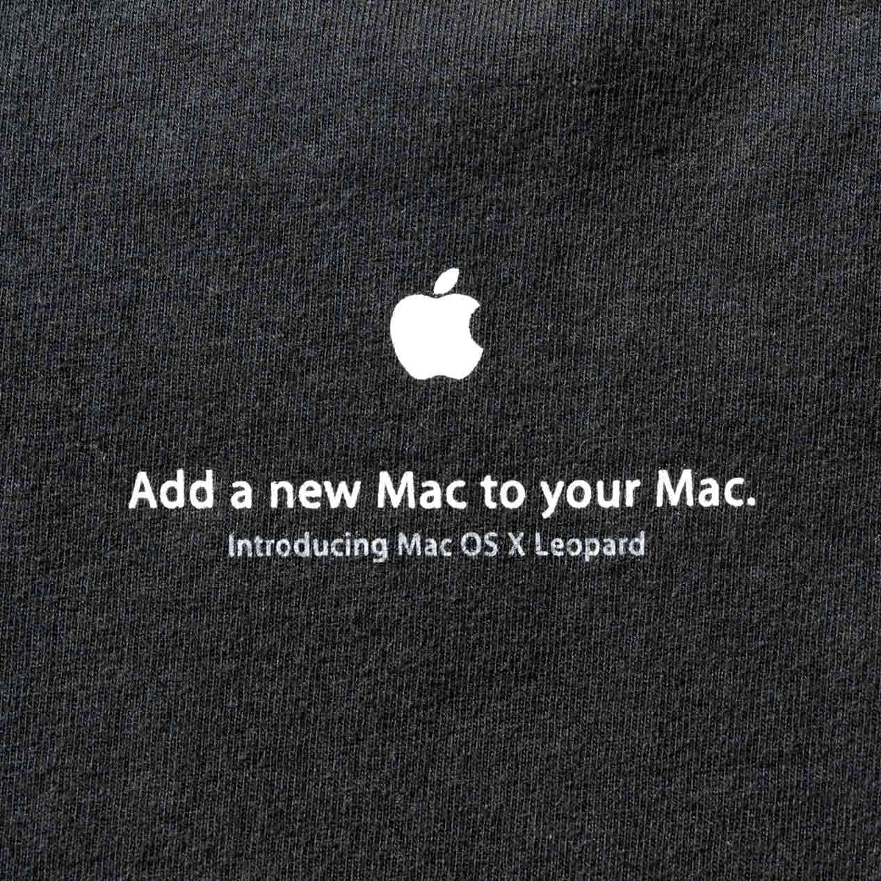 POST JUNK / 00's APPLE “MAC OS X LEOPARD” プロモTシャツ [XL]