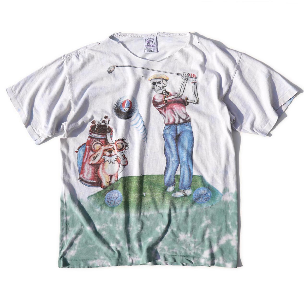 POST JUNK / 90's GRATEFUL DEAD ゴルフ柄 プリントTシャツ [L]