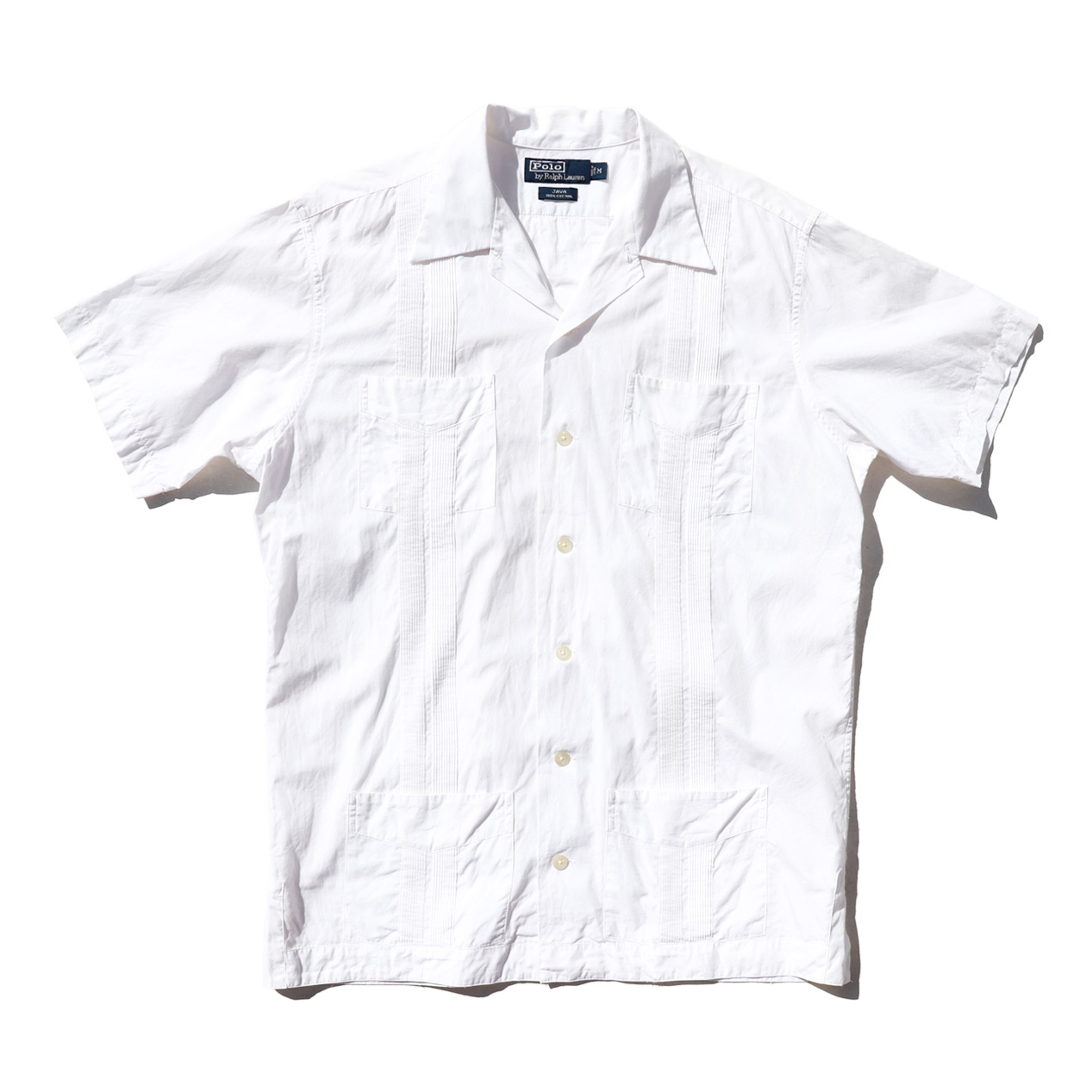 POST JUNK / 90's POLO RALPH LAUREN “JAVA” White Cuba Shirt [M]