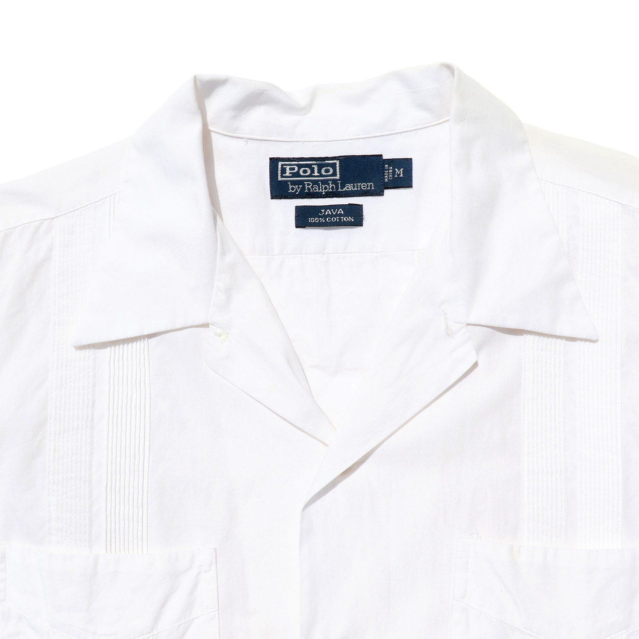 POST JUNK / 90's POLO RALPH LAUREN “JAVA” White Cuba Shirt [M]
