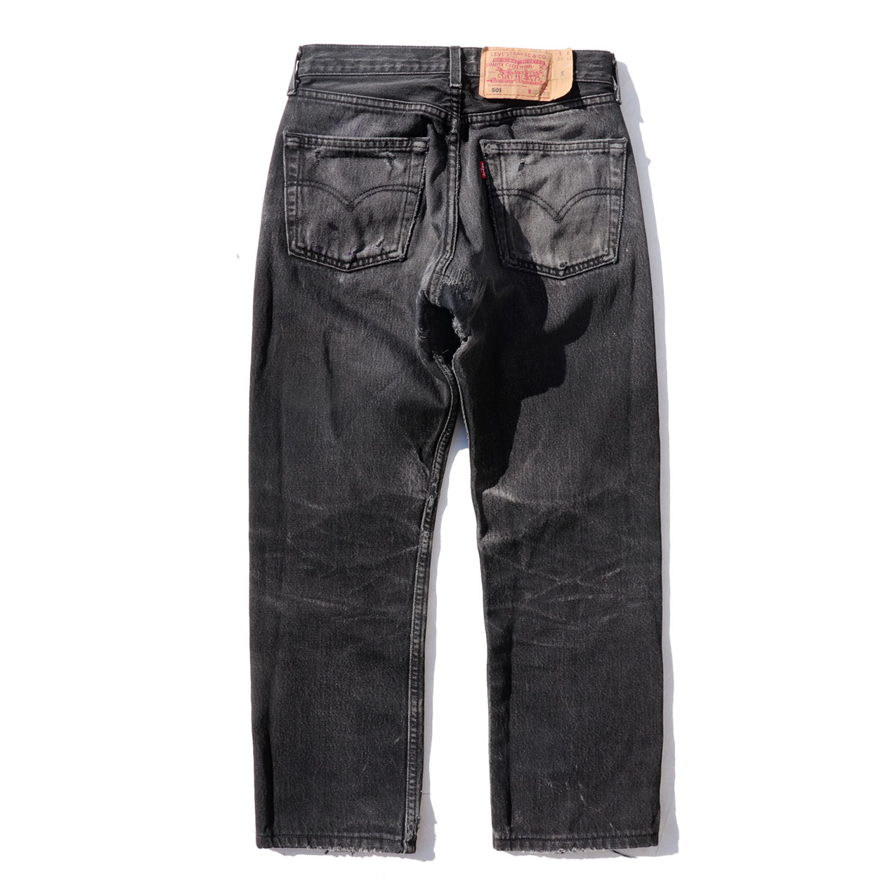 POST JUNK / 90âs LEVIâS 501 Faded Black Denim Pants Made In France [W27]