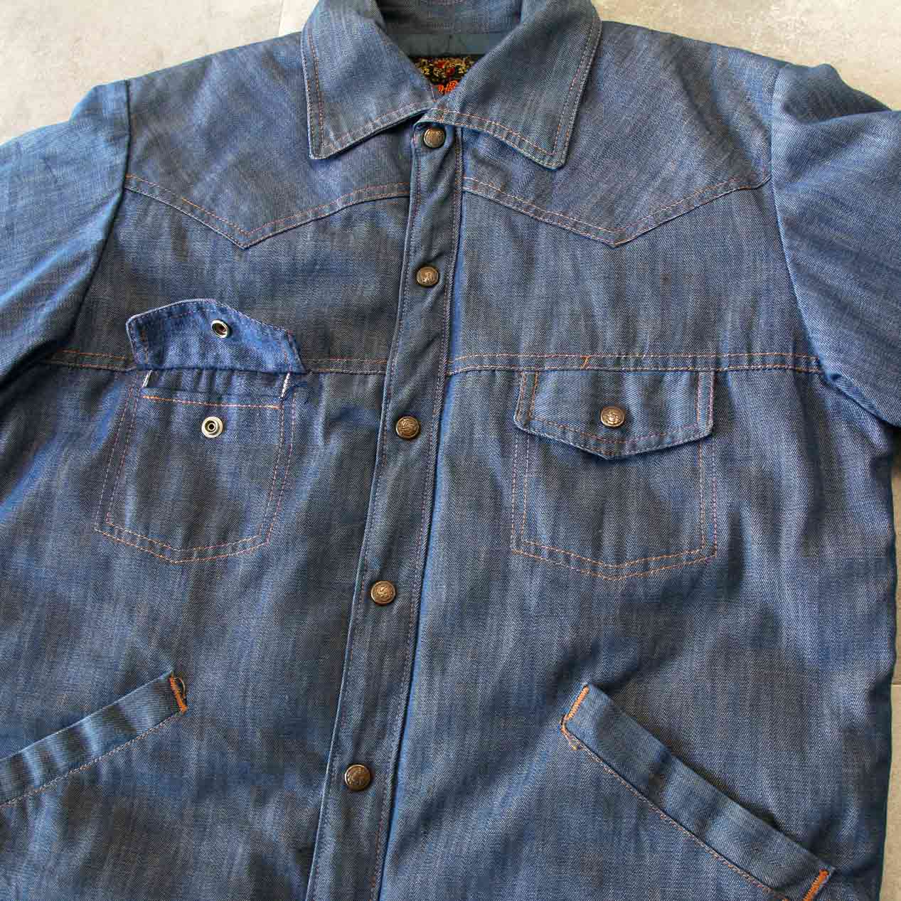 POST JUNK / 70's HANSA-BRANTA BY STEARNS Denim Shelled Down Jacket [L]