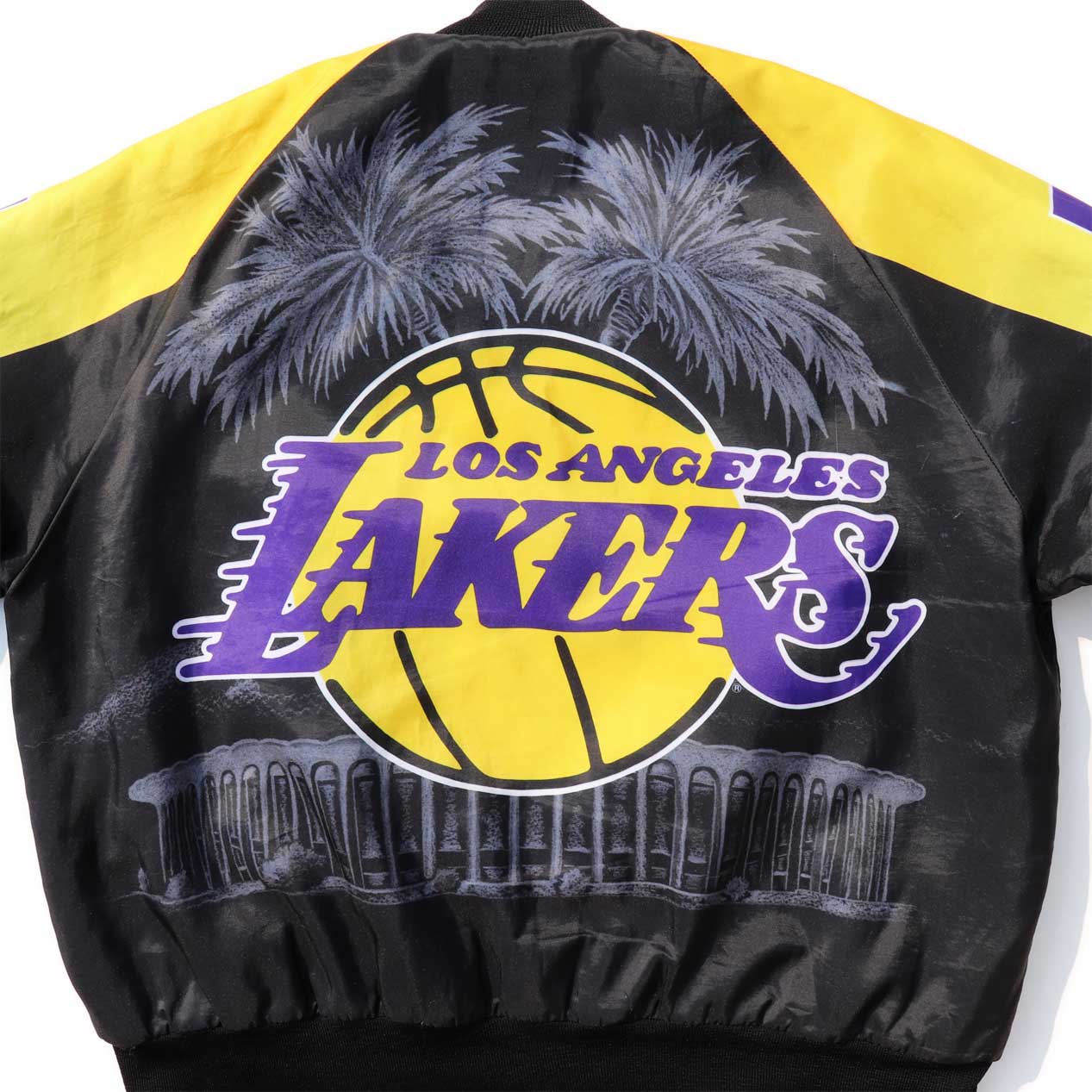 POST JUNK / 90's CHALK LINE ”LOS ANGELES LAKERS” USA製 スタジャン [XL]