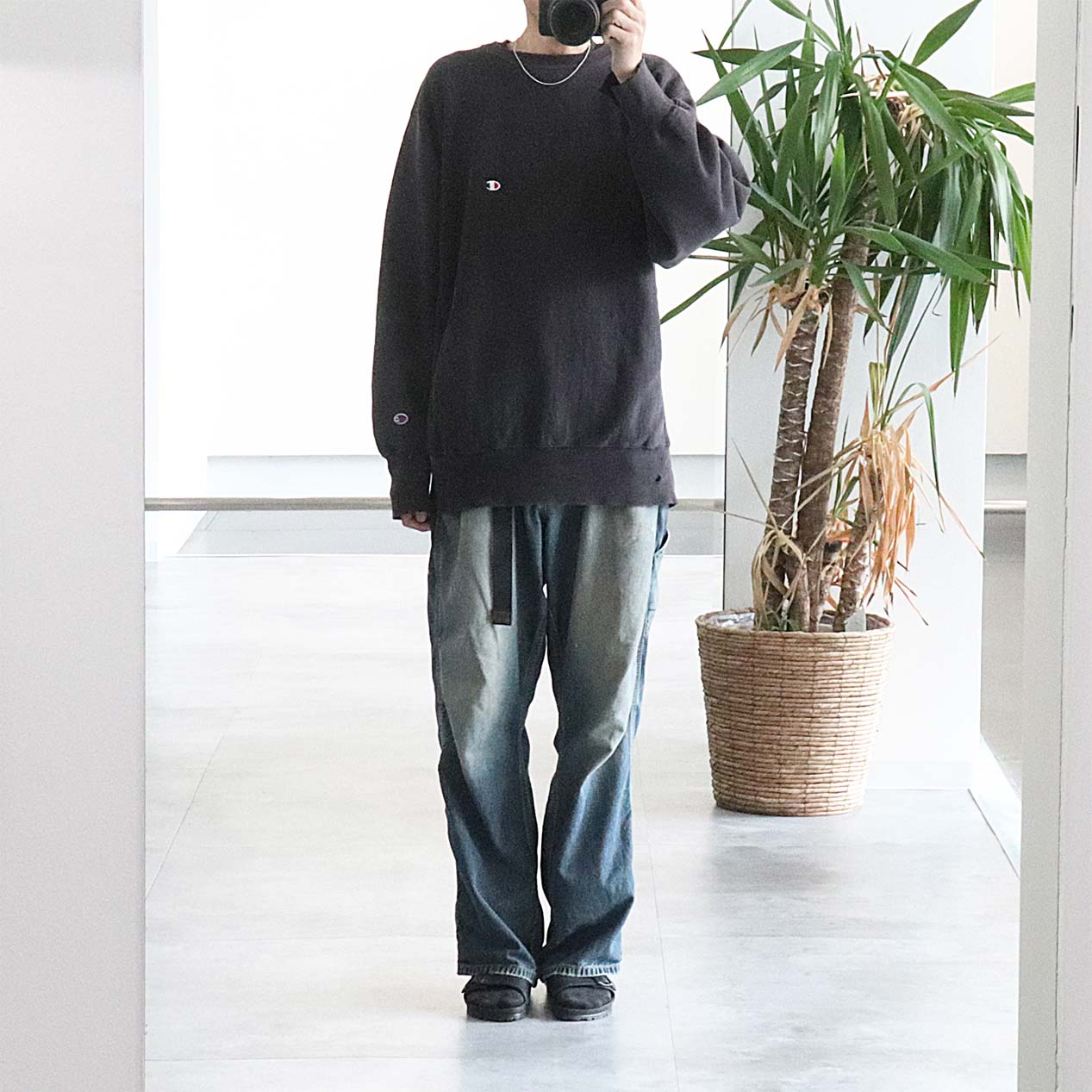 Champion Reverse Weave ブラック 90s USA製 古着 90s USA製 Champion Reverse Weave 目無し リバース スウェット