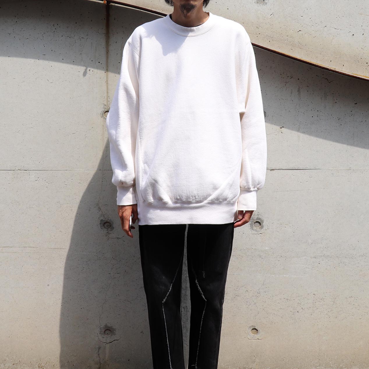POST JUNK / 90's PLUMA Reverse Weave Style Blank Sweatshirt Made 