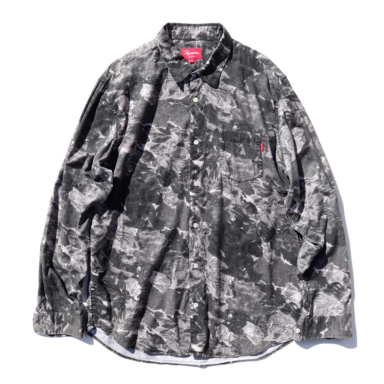 POST JUNK / '16 SUPREME Brushed Floral Shirt Black [XL]