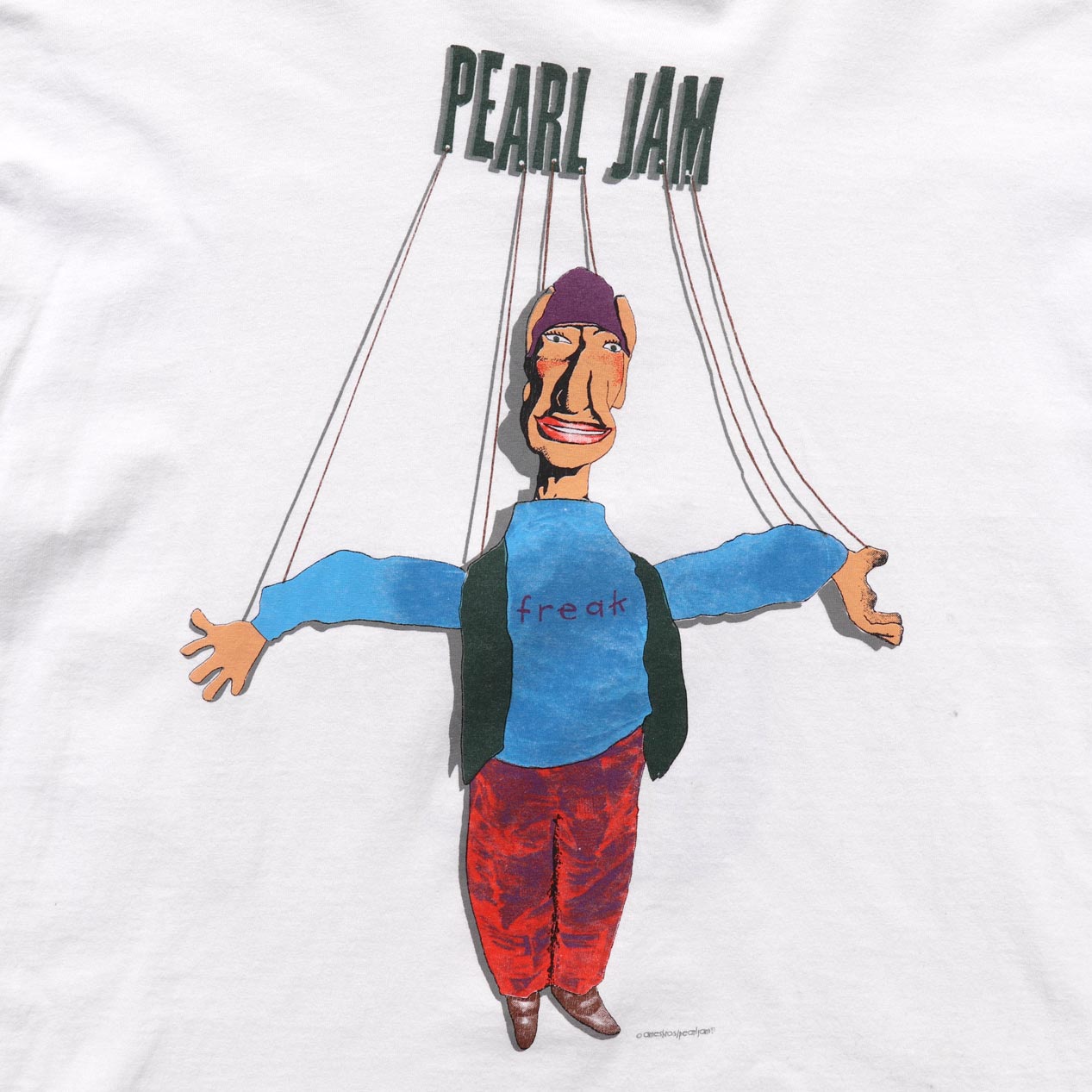 POST JUNK / 90's PEARL JAM ”FREAK TOUR” プリントTシャツ [XL]