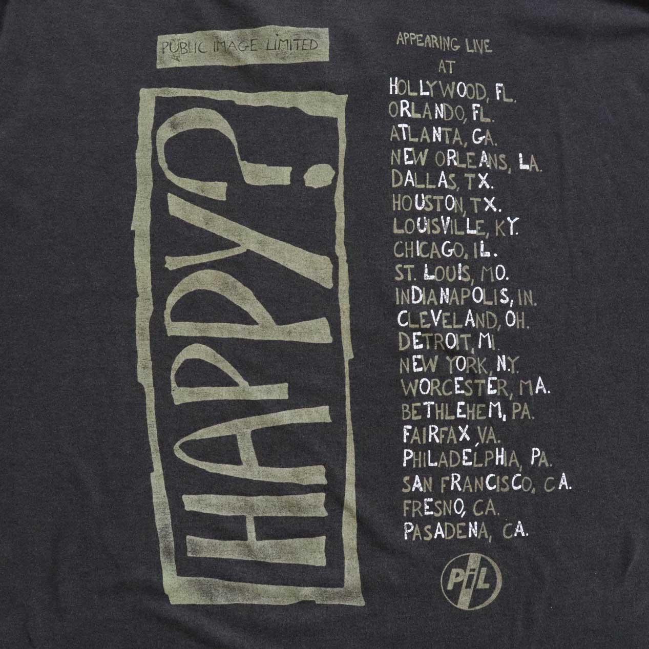 POST JUNK / 80's PiL ”HAPPY?” ツアーTシャツ [XL]