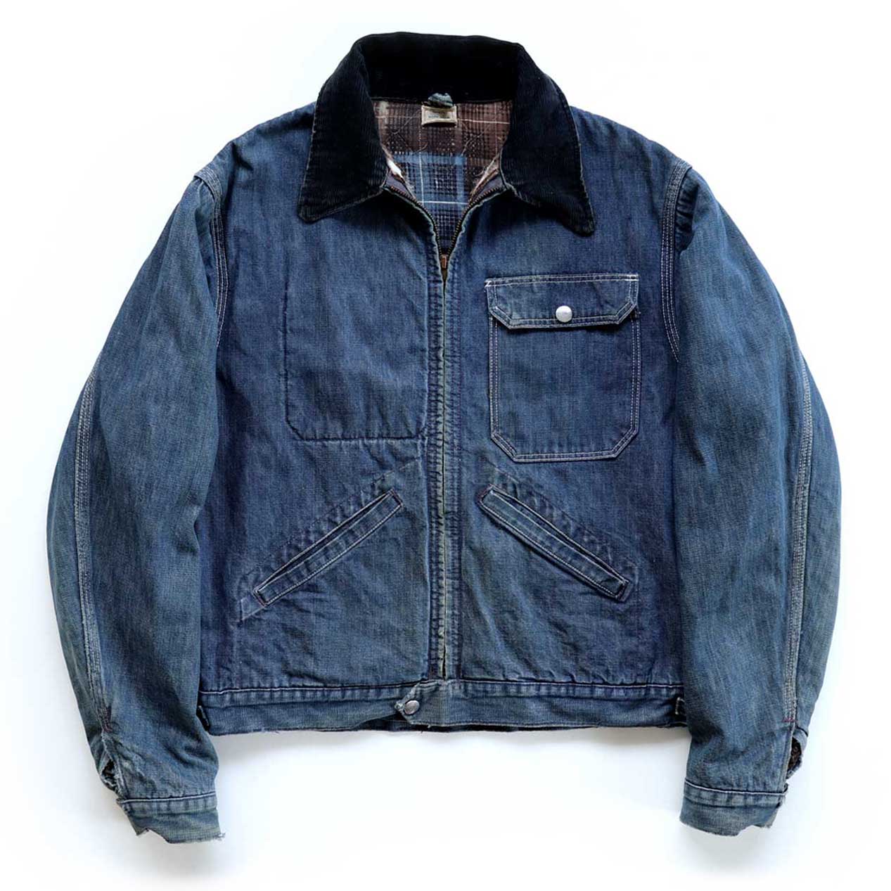 【Vintage】00s Stitch denim work jacket