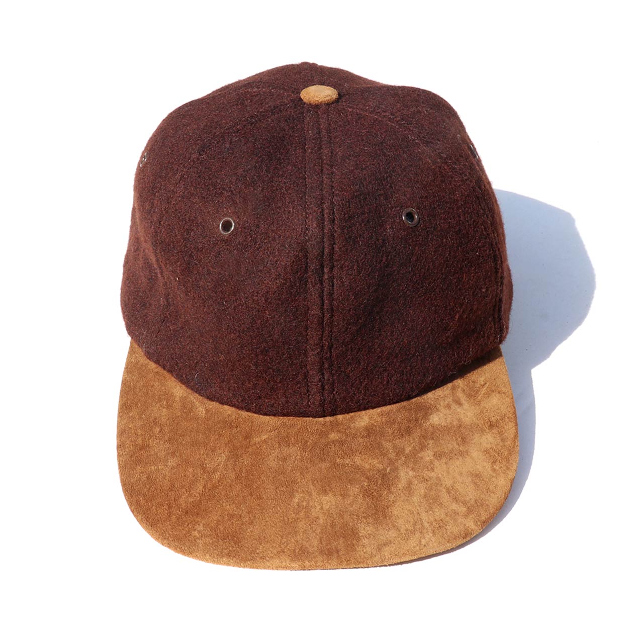 POST JUNK / 90's J.CREW Wool / Suede Leather Strapback Cap Made In 