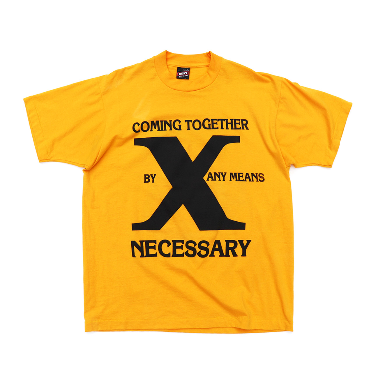POST JUNK / 90's MALCOLM X ”BY ANY MEANS NECESSARY” プリントT