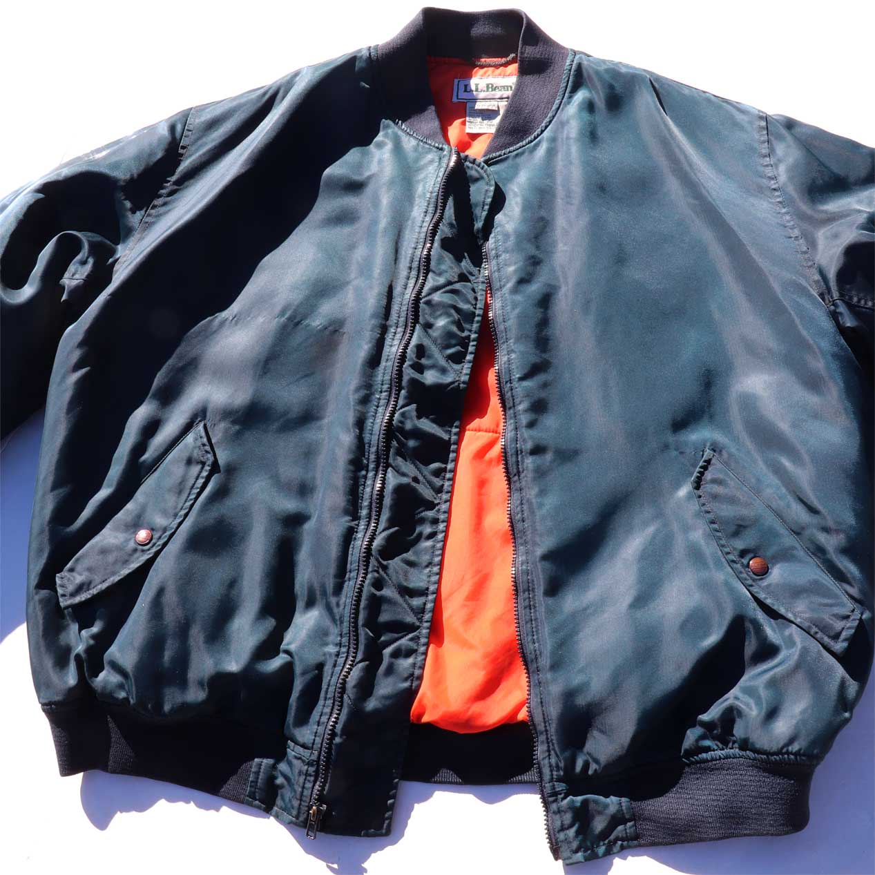 90s LLBean bomber jacket usa tall